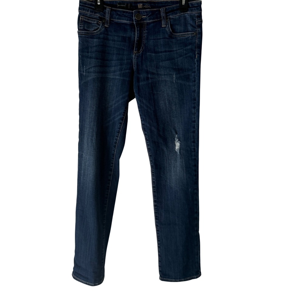 KUT from the Kloth Boyfriend Jeans Medium‎ Wash Distressed Women's Size 6